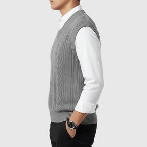 mens-v-neck-cable-knit-jumper-crummock