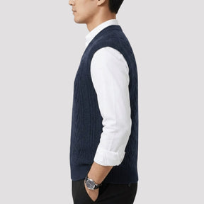 mens-v-neck-wool-sleeveless-jumper