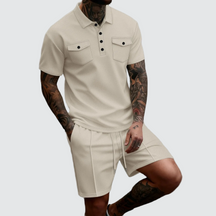 mens-waffle-knit-polo-and-shorts-set-the-haggerston