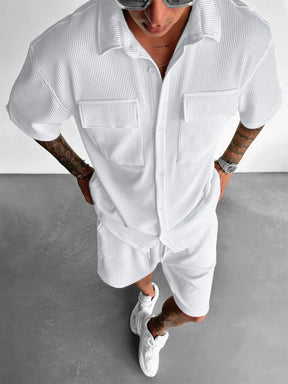 mens-waffle-knit-short-sleeve-shirt-shorts-set-blackheath