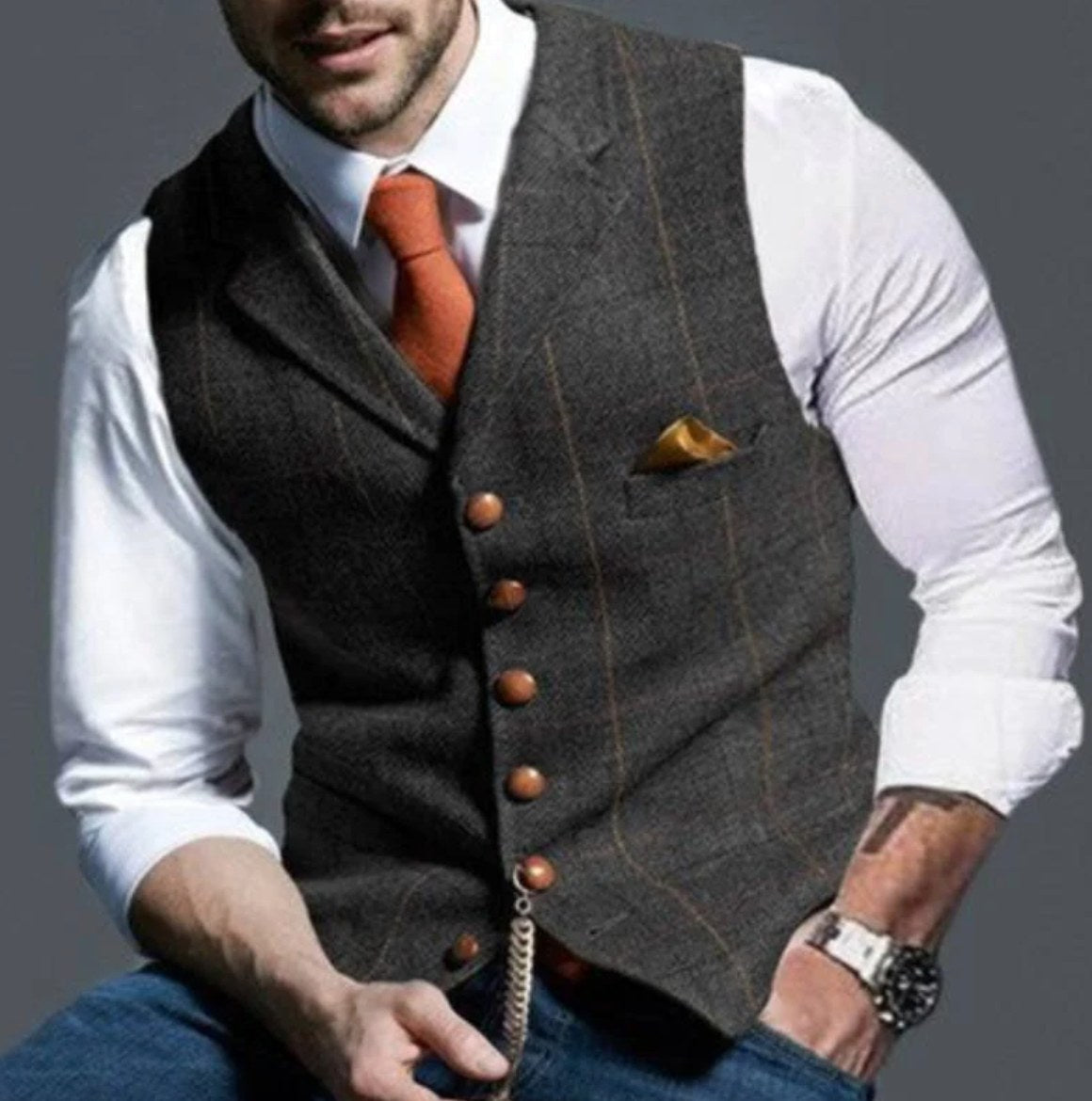 mens-windowpane-check-waistcoat-fenwick