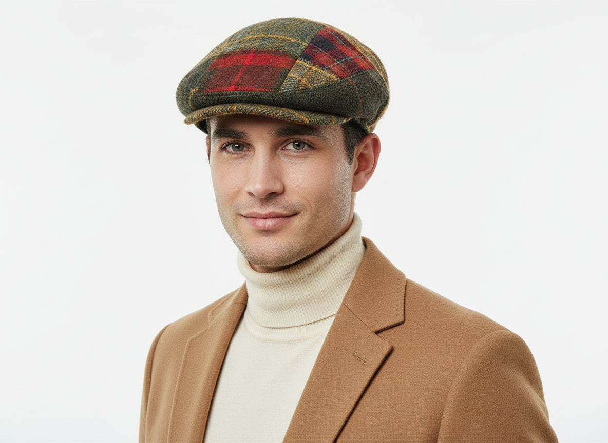 mens-wool-blend-patchwork-flat-cap-ravenscourt