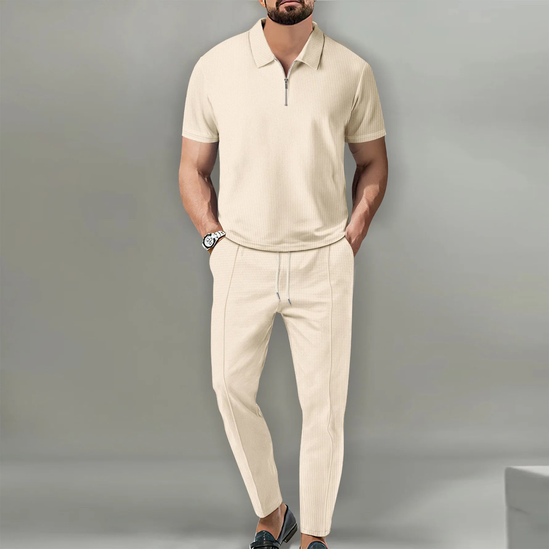 the-mayfair-set-mens-textured-knit-polo-and-trousers